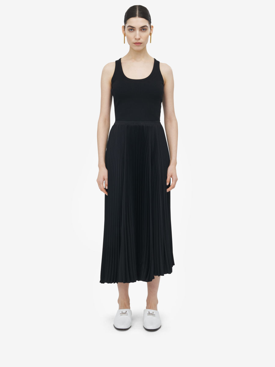 ALEXANDER MCQUEEN - Cotton Rib Midi Dress - Item 839725QLAER